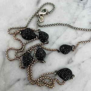 Banana Republic black crystal station necklace in excellent condition